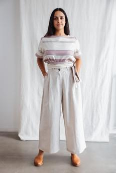 Hemp Culotte Awa Greige via Jyoti - Fair Works