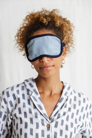 Cotton sleep mask Siwana Blue from Jyoti - Fair Works