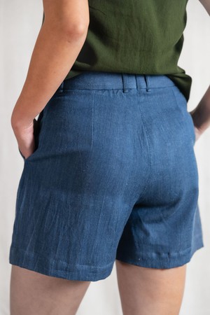 Organic cotton denim shorts Kusuma Denim from Jyoti - Fair Works