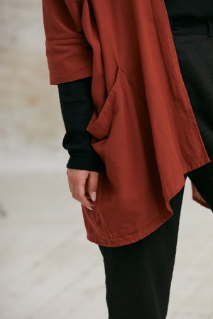 Cotton cardigan Prabhat mahogany from Jyoti - Fair Works