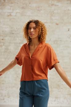 Ecovero blouse Avani Rust via Jyoti - Fair Works