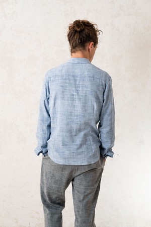 Cotton Slim-Fit Shirt Hilu Light Blue from Jyoti - Fair Works