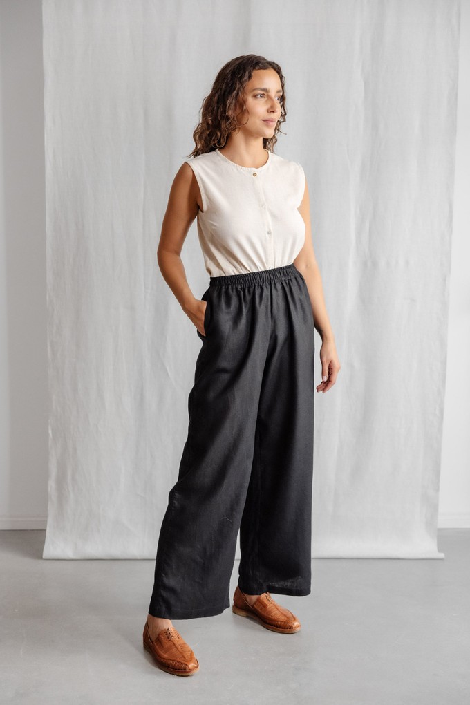Hemp/Tencel Pants Jayan Black from Jyoti - Fair Works