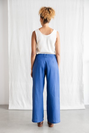 Organic cotton trousers Meghana cobalt blue from Jyoti - Fair Works