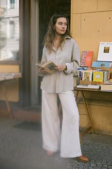 Himat Cotton Shirt, Grey and White via Jyoti - Fair Works