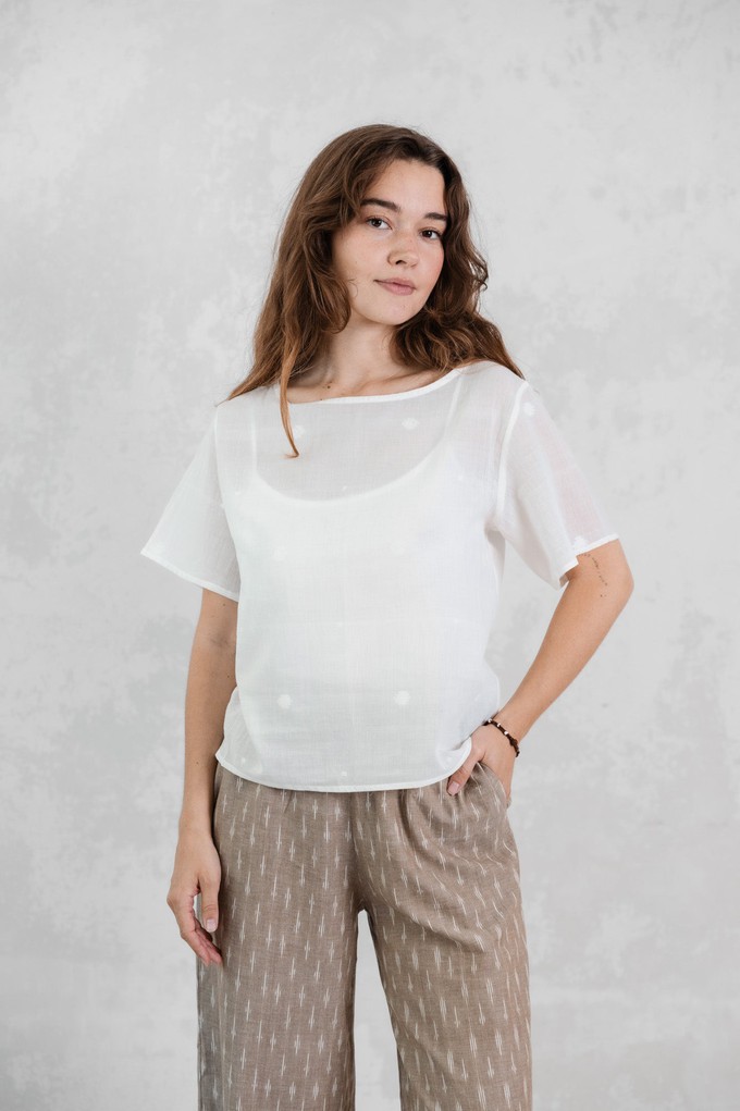 Organic Cotton Shirt Sarala Jamdani from Jyoti - Fair Works