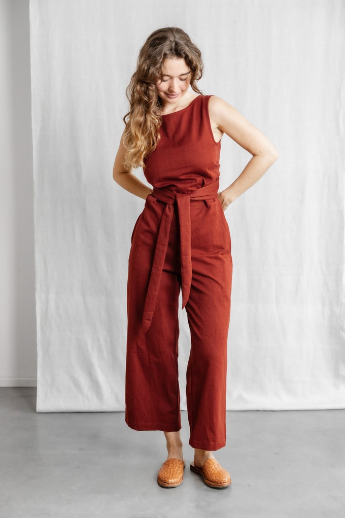 Organic cotton jumpsuit Anusha Henna from Jyoti - Fair Works