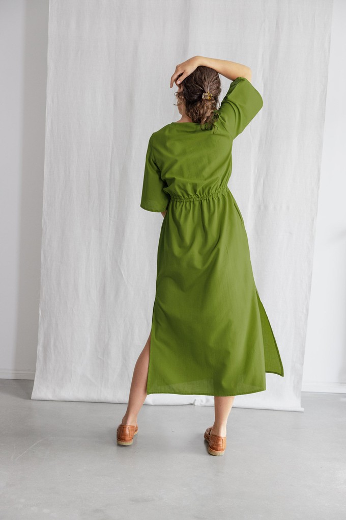 Bio-Baumwoll Kleid Vasi Basilikum from Jyoti - Fair Works