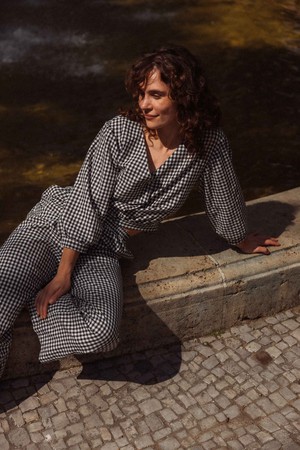 Organic Cotton Blouse Sahay Checked from Jyoti - Fair Works