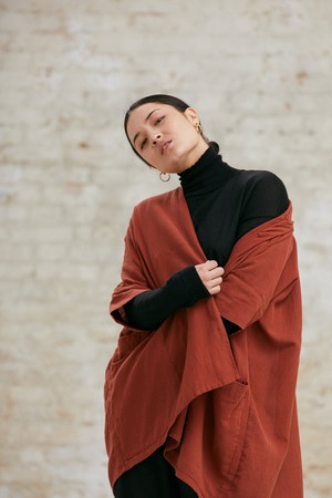 Cotton cardigan Prabhat mahogany from Jyoti - Fair Works