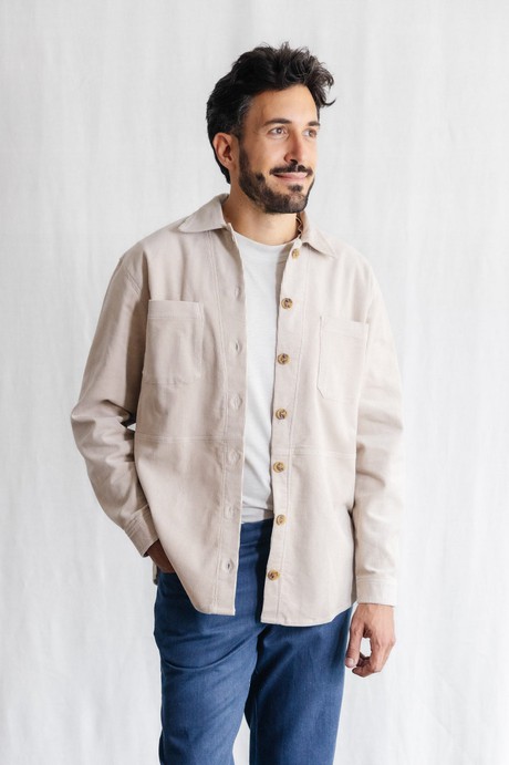 Organic Cotton Cord Shaket Kal Beige from Jyoti - Fair Works