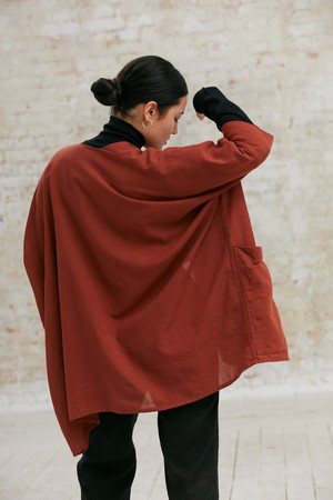 Cotton cardigan Prabhat mahogany from Jyoti - Fair Works