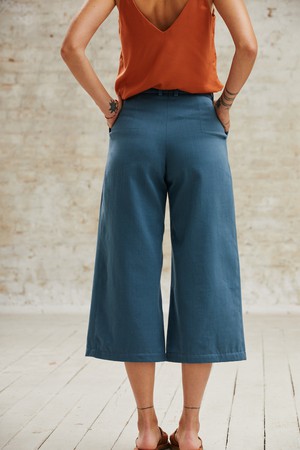 Organic Cotton Culotte Hema Ocean from Jyoti - Fair Works