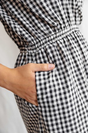 Organic cotton dress Vasi Checked from Jyoti - Fair Works