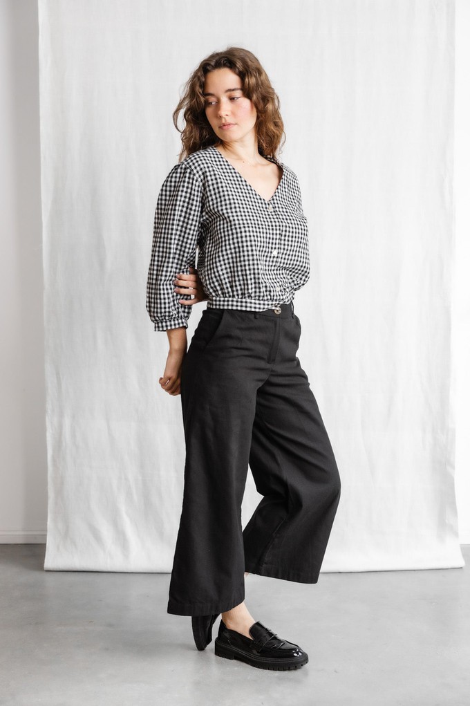 Organic cotton culottes Hemani black from Jyoti - Fair Works