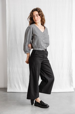 Organic cotton culottes Hemani black from Jyoti - Fair Works