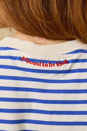 Popeia organic cotton T-shirt stripes blue/white from Jyoti - Fair Works