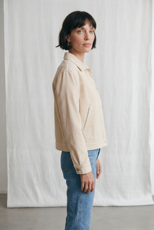 Organic Cotton Corduroy Jacket Nariyal Beige from Jyoti - Fair Works