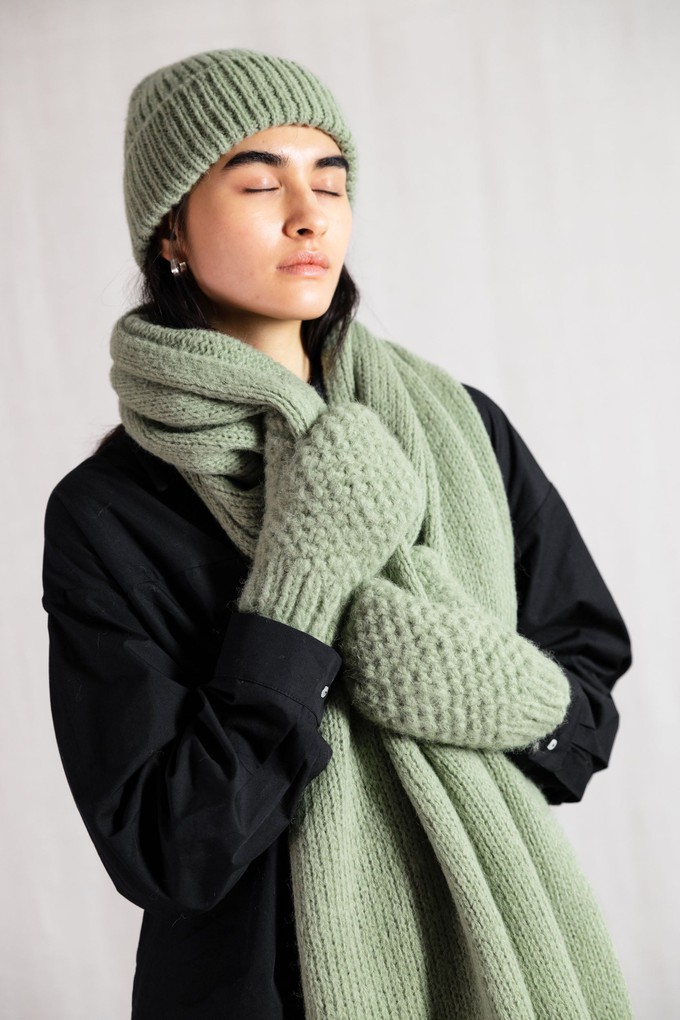 Baby Alpaca Mitten Gloves Casma Mint from Jyoti - Fair Works