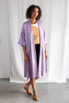 Modal Cardigan Rohana Lilac via Jyoti - Fair Works