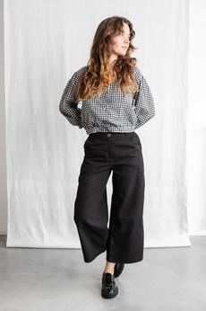 Organic cotton culottes Hemani black via Jyoti - Fair Works