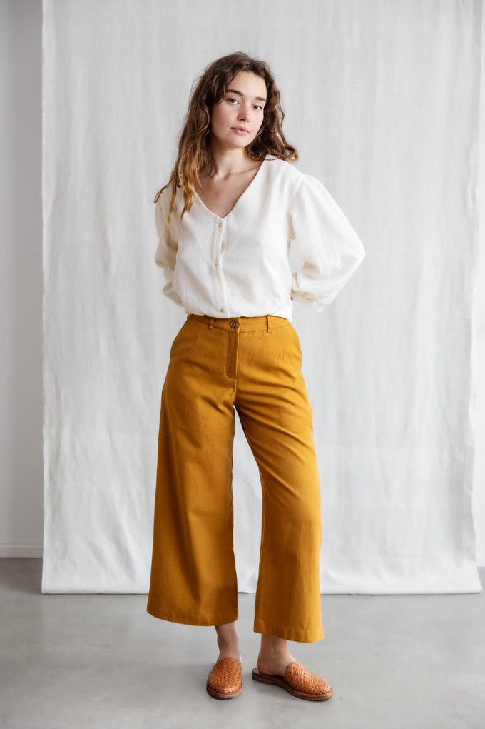 Organic cotton culottes Hemani Curry from Jyoti - Fair Works