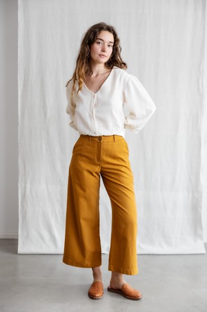 Organic cotton culottes Hemani Curry from Jyoti - Fair Works