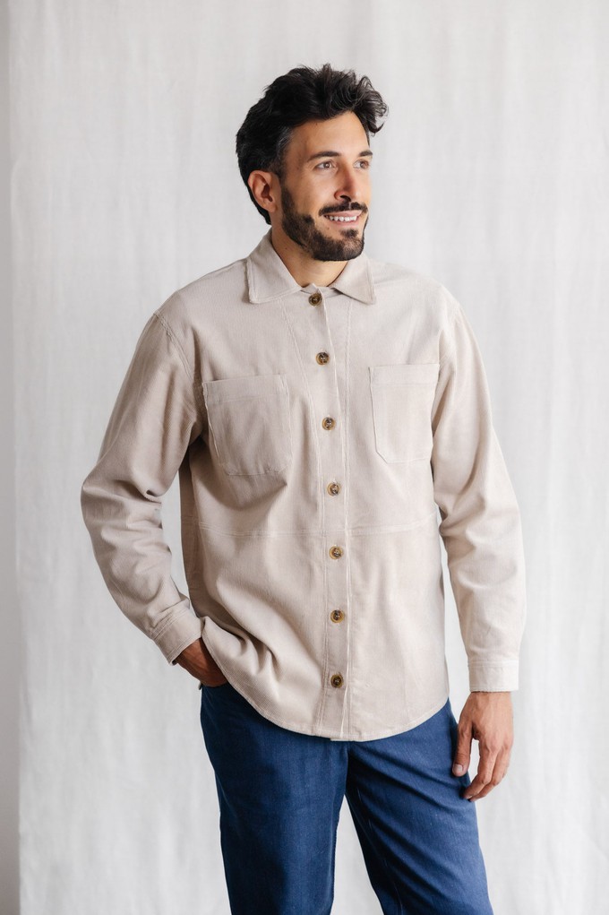 Organic Cotton Cord Shaket Kal Beige from Jyoti - Fair Works