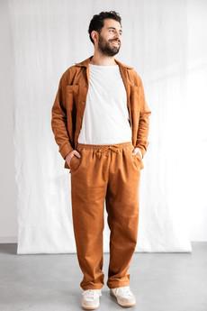 Organic cotton corduroy trousers Jhan Zimt via Jyoti - Fair Works
