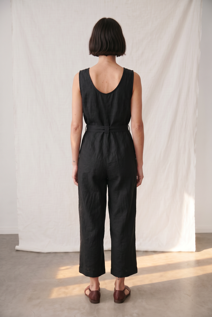 Bio-Baumwoll Jumpsuit Daksha Schwarz from Jyoti - Fair Works