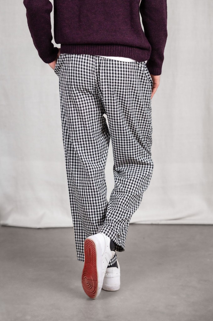 Organic cotton trousers Jhan checkered from Jyoti - Fair Works