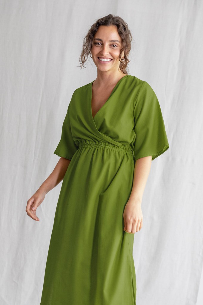 Bio-Baumwoll Kleid Vasi Basilikum from Jyoti - Fair Works