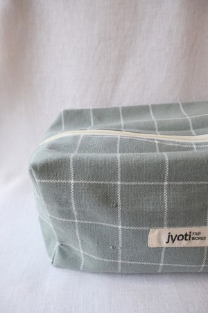 Cotton toiletry bag Phavvaara Ice from Jyoti - Fair Works