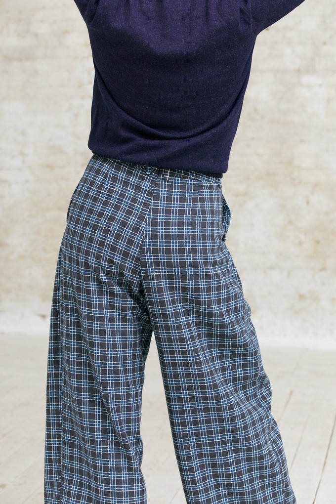 Organic cotton culottes Awa Checks from Jyoti - Fair Works