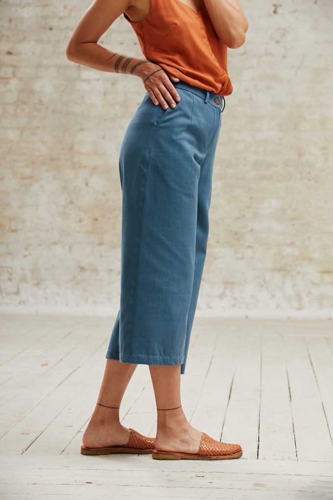 Organic Cotton Culotte Hema Ocean from Jyoti - Fair Works