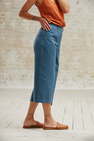 Organic Cotton Culotte Hema Ocean from Jyoti - Fair Works