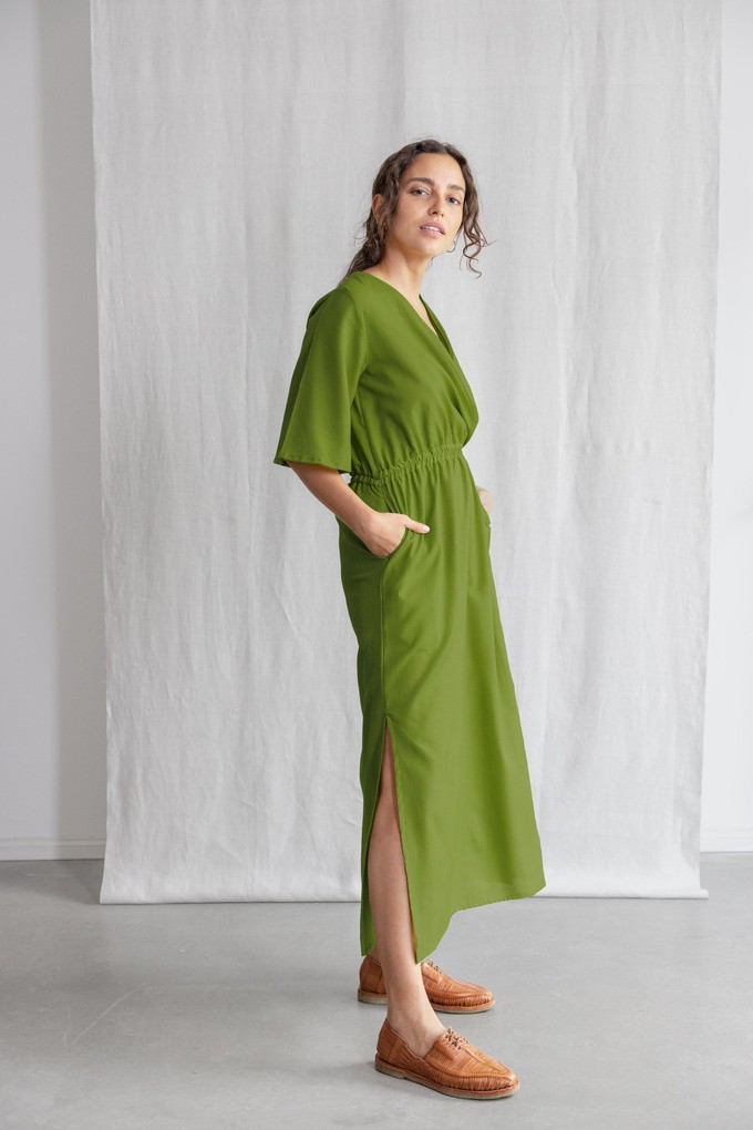 Bio-Baumwoll Kleid Vasi Basilikum from Jyoti - Fair Works