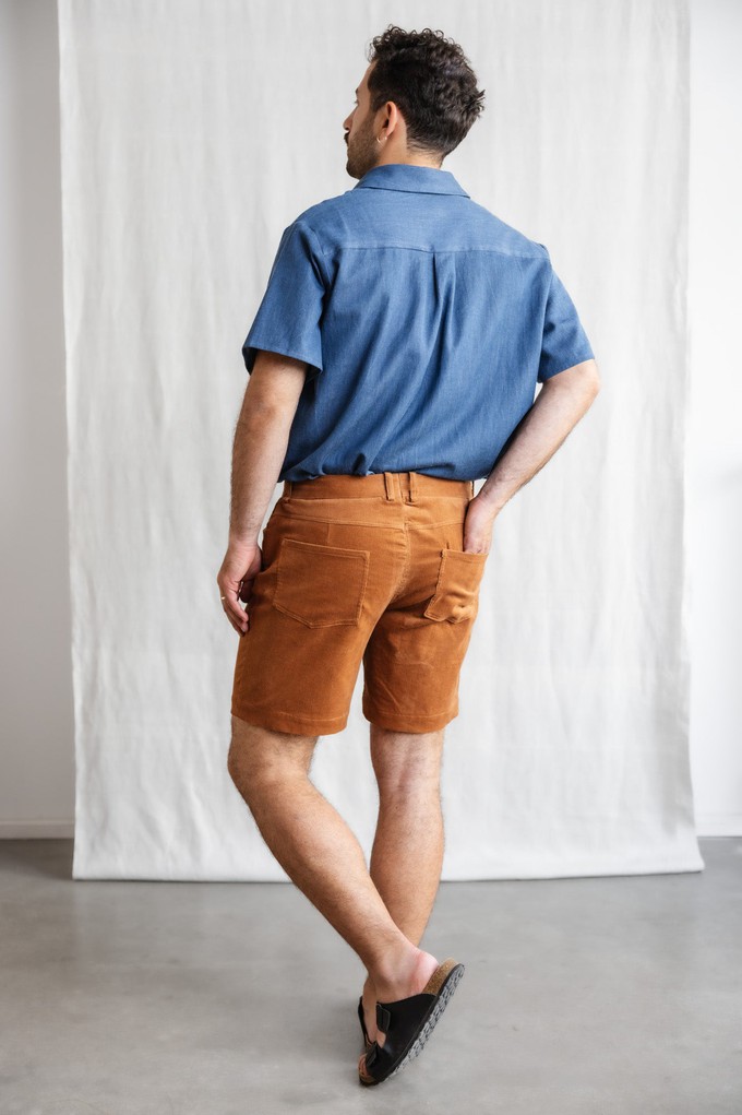 Organic cotton corduroy shorts Gauri Cinnamon from Jyoti - Fair Works