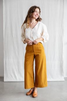 Organic cotton culottes Hemani Curry via Jyoti - Fair Works