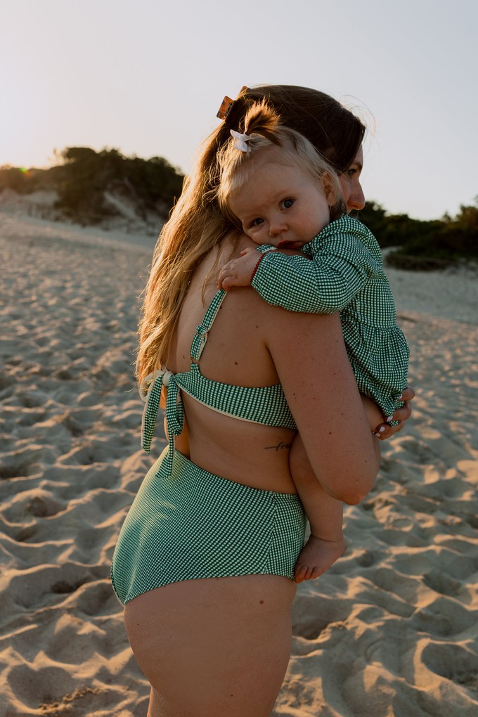 PICCOLA MIA Baby Romper  ‧  Vichy Green from Kaly Ora