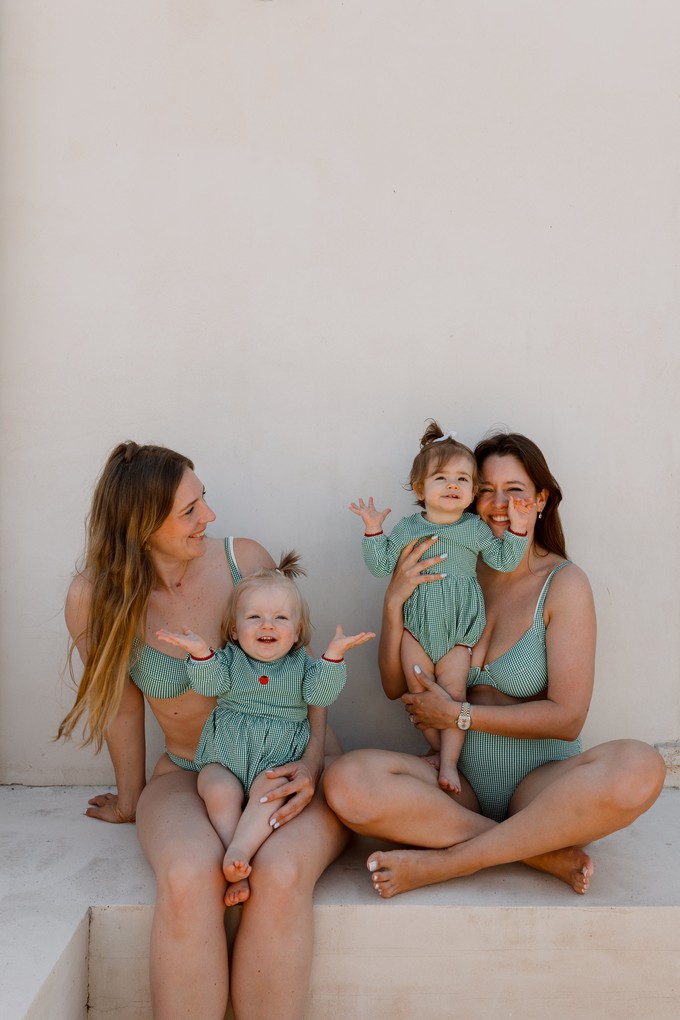 PICCOLA MIA Baby Romper  ‧  Vichy Green from Kaly Ora