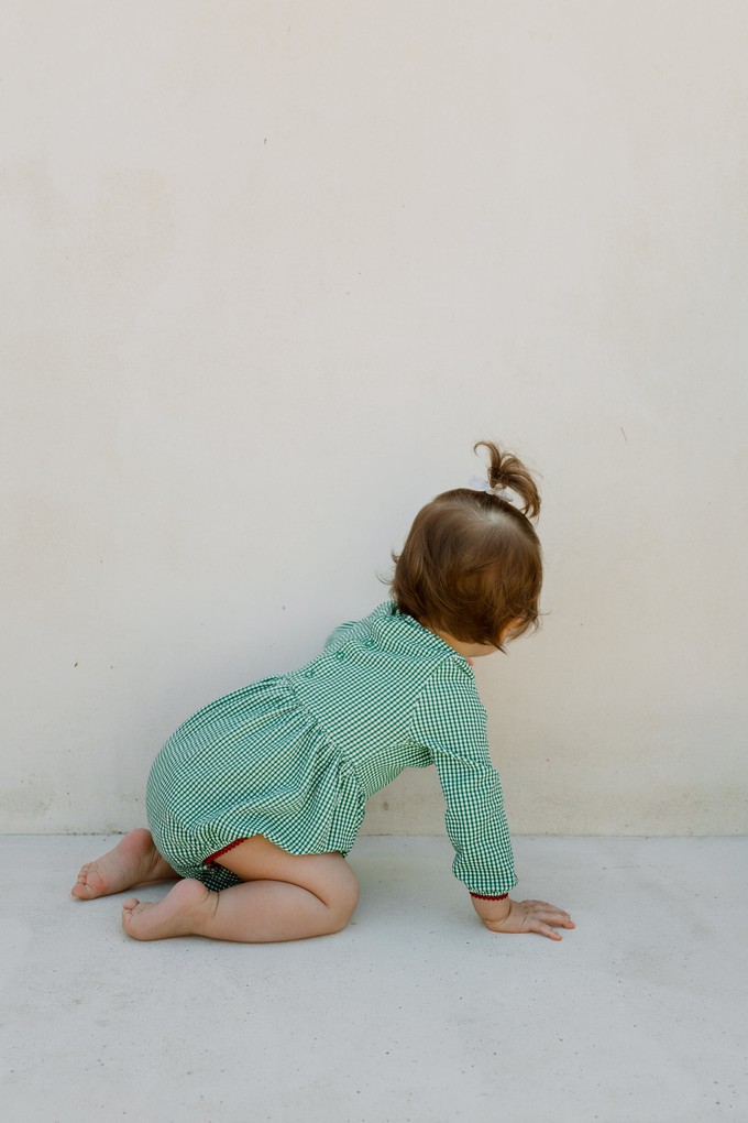 PICCOLA MIA Baby Romper  ‧  Vichy Green from Kaly Ora