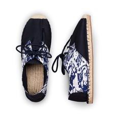 Blue Tribal Lace Up Espadrilles for Men via Kingdom of Wow!