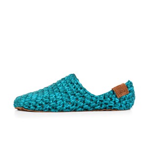 Glacier Teal Bamboo Wool Slippers from Kingdom of Wow!