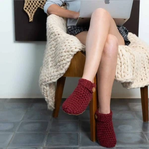 Wine Wool Bamboo Ankle Booties from Kingdom of Wow!