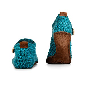 Glacier Teal Wool Bamboo Ankle Booties from Kingdom of Wow!