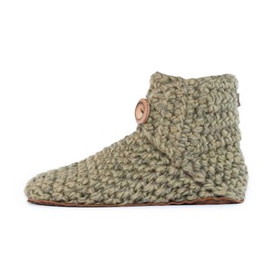 Winter Moss Bamboo Wool Bootie Slippers from Kingdom of Wow!