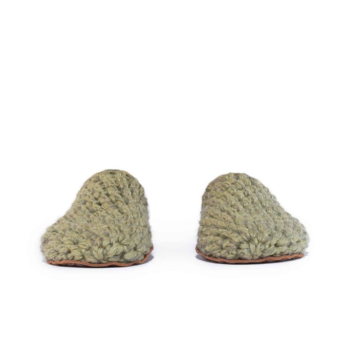 Winter Moss Wool Bamboo Slippers from Kingdom of Wow!