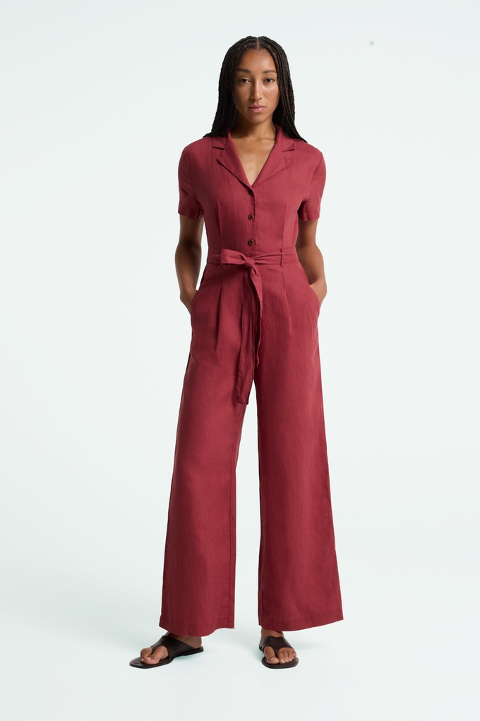LEONOR JUMPSUIT | RUBY WINE from Kings of Indigo
