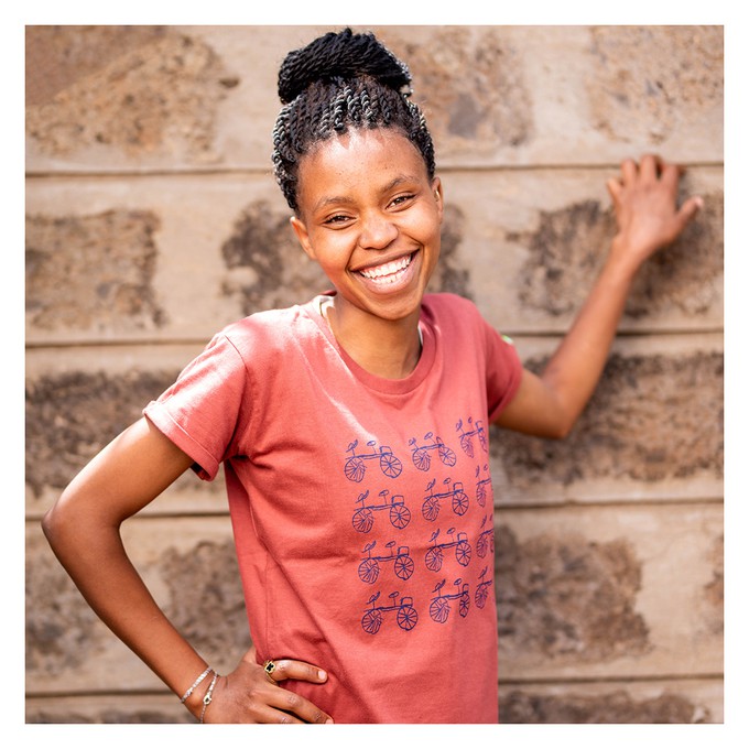 BAISIKELI Women Shirt Marsala from Kipepeo-Clothing